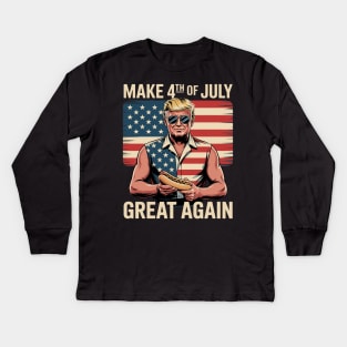 Make 4th Of July Great Again Kids Long Sleeve T-Shirt